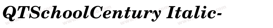 QTSchoolCentury Italic字体转换